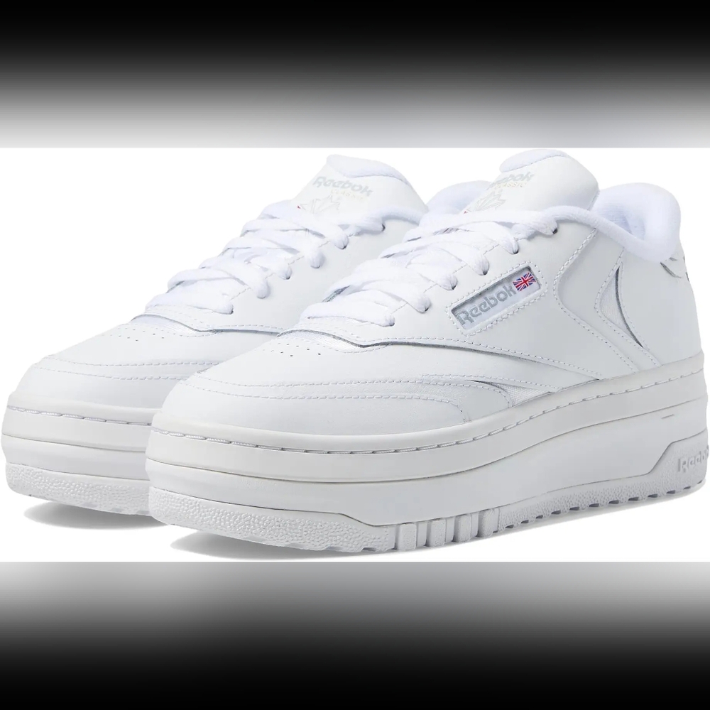 EUC Club C Extra Reebok White Platform Sneakers